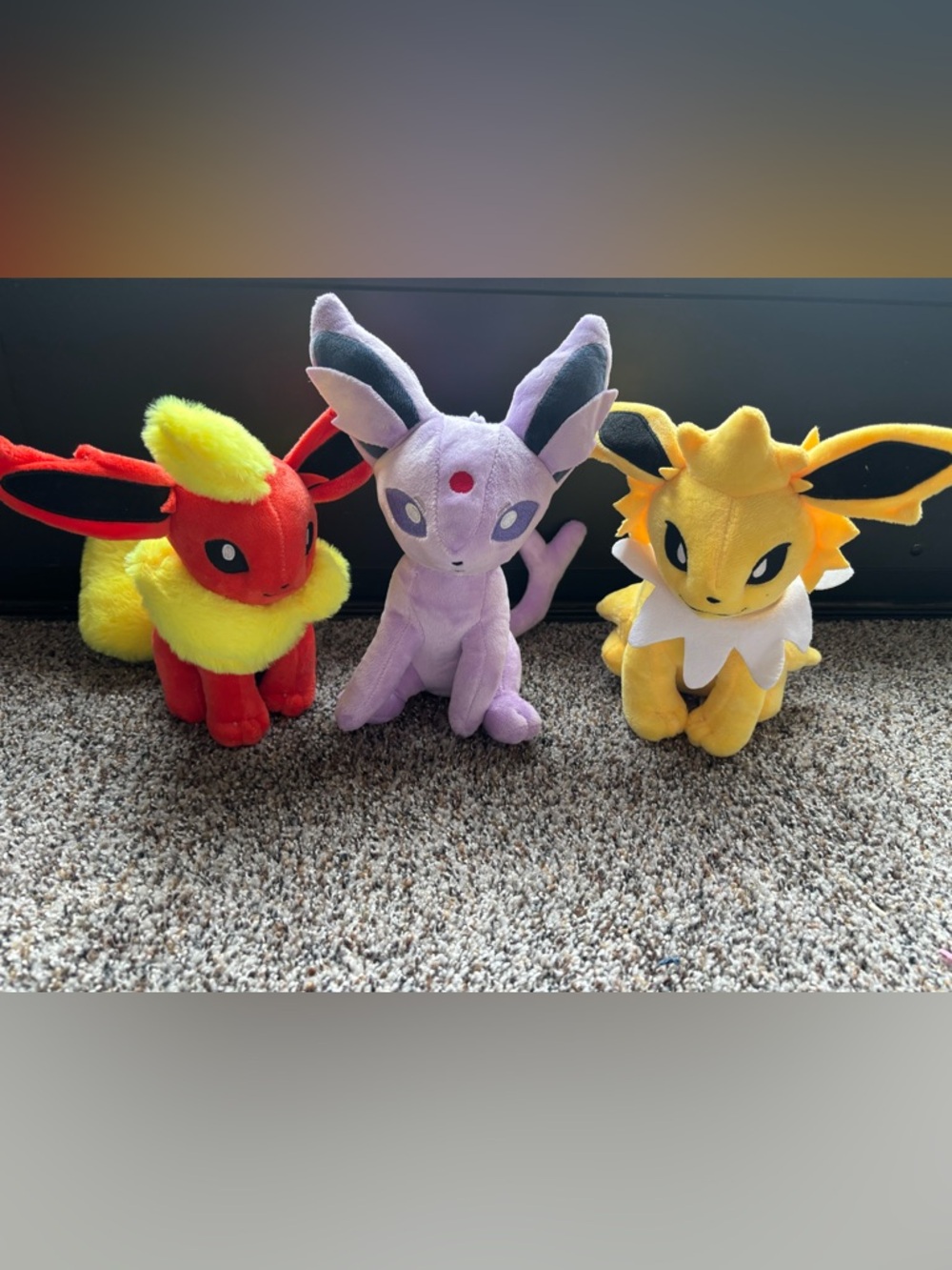 Pokemon Eeveelution Plush Bundle Flareon Espeon Jolteon Set Anime Plush Toys